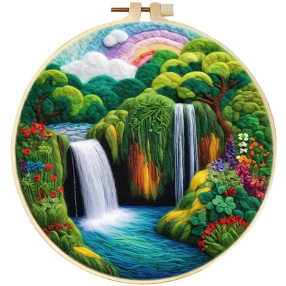 Wool Painting Kit - Green Landscapes