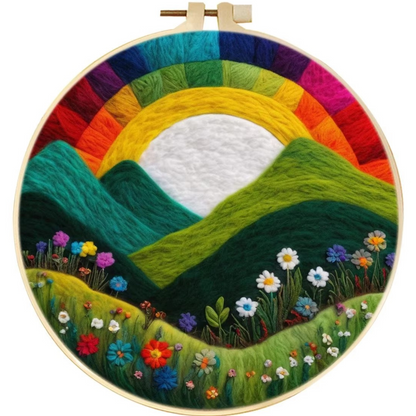 Wool Painting Kit - Green Landscapes