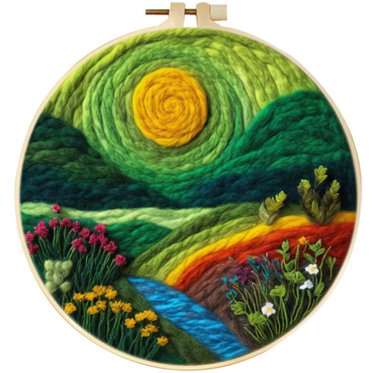 Wool Painting Kit - Green Landscapes