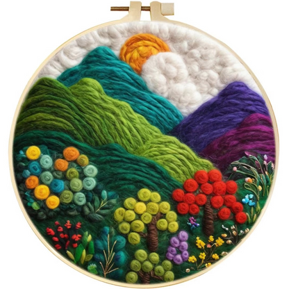 Wool Painting Kit - Green Landscapes